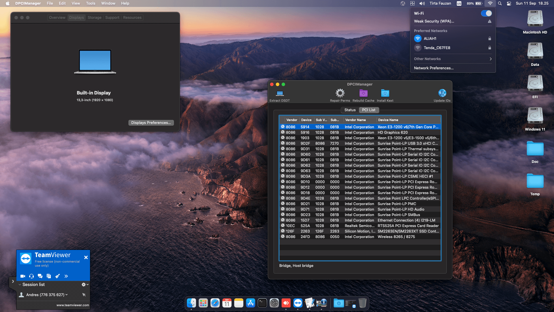Dell Latitude 7390 3rd [KabyLake R   Intel UHD 620 + I2C]   OpenCore 1